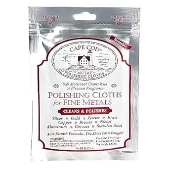 Cape Cod Polish Co 8821 4 X 6 In. Metal Polishing Cloths - 2 Pack& Pack ...