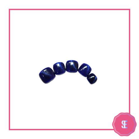 Dark Blue KidEzi Press On Nails - SOEZI Rich Indigo