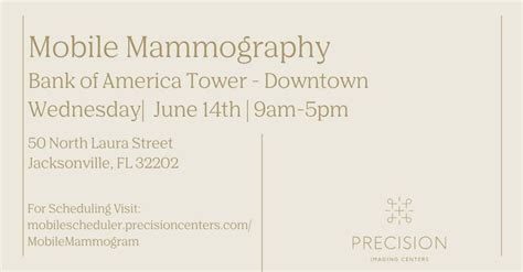 Precision Imaging Centers- Mobile Mammography - Bank of America Tower ...