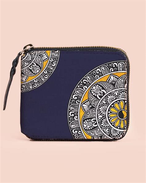 Buy Small Bifold Zippered Wallet The Marigold Dream – Compact Organizer ...