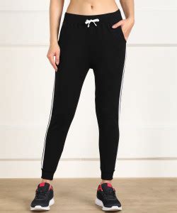 SHARKTRIBE Striped Women Black Track Pants - Buy SHARKTRIBE Striped ...