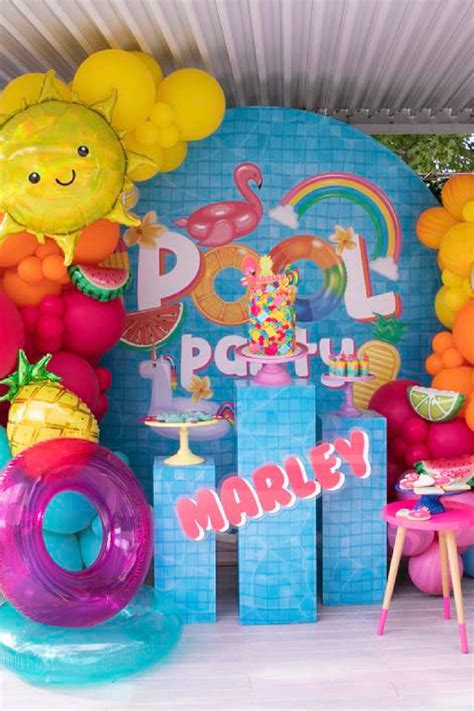 46 Fun and Colorful Pool Party Ideas! | Catch My Party