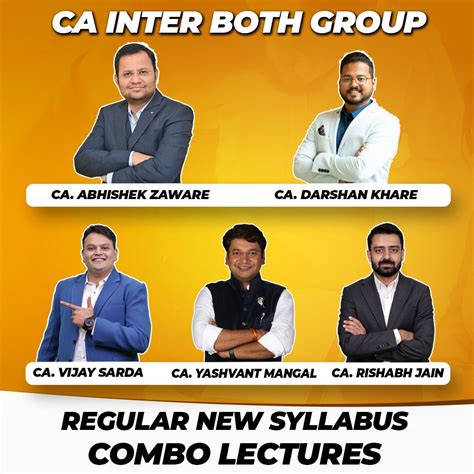 CA INTER BOTH GROUP REGULAR NEW SYLLABUS COMBO LECTURES - ADZ_DK_VS_RJ ...