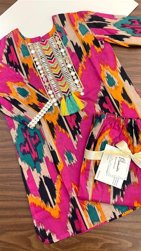 Pink Ikat Girls Kurta Set - HOMESAKE LOVE