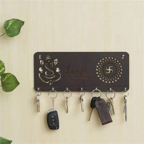 Buy Happy Place Wooden Key Holder – ClassyArtZ.com
