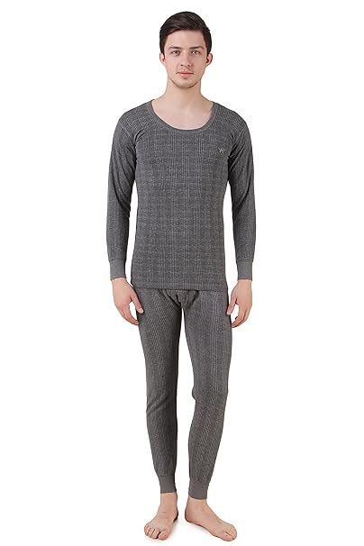 Buy HAP Kings Quilted Thermal Set: Round Neck Top + Trouser (Dark Grey ...