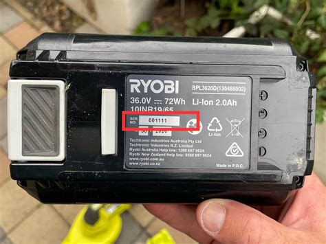 Do Ryobi Batteries Have Serial Numbers? - Garden Knocks