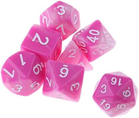 MILAAN 7PCS Polyhedral Dice 16mm D20 D12 D10 D8 D6 D4 for Dungeons ...