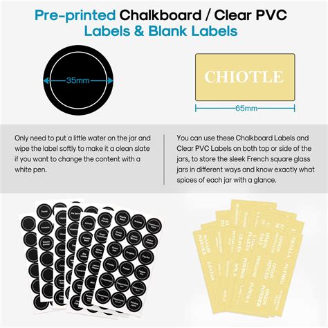 Aozita 24 Pcs Glass Spice Jars/Bottles - 6oz Empty Square Spice ...