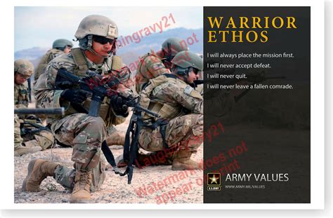 US Army Warrior Ethos 2018 Poster | eBay