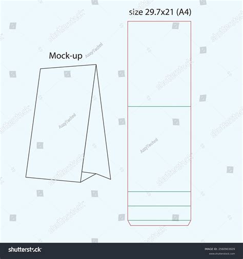 A4 Size Table Tent Card Die: vector de stock (libre de regalías ...