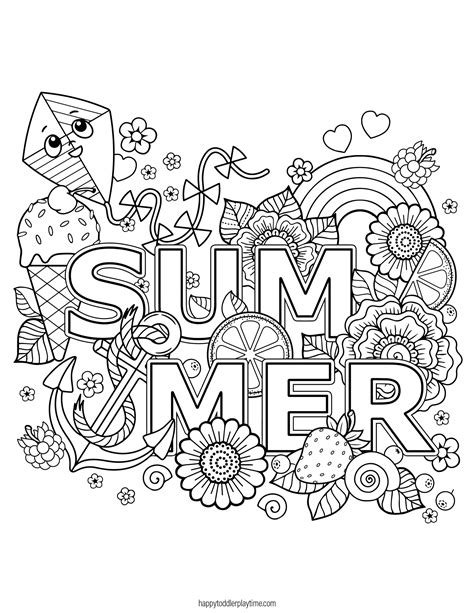 Printable Summer Coloring Pages - Molon Printable