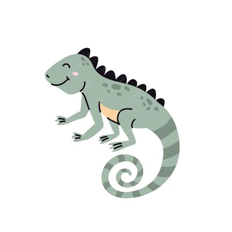 Iguana animal engraçado fofo alfabeto de animais de zoológico inglês abc com animais engraçados ...