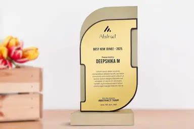 Custom Wooden Trophy | Awards at 800 INR - Printo