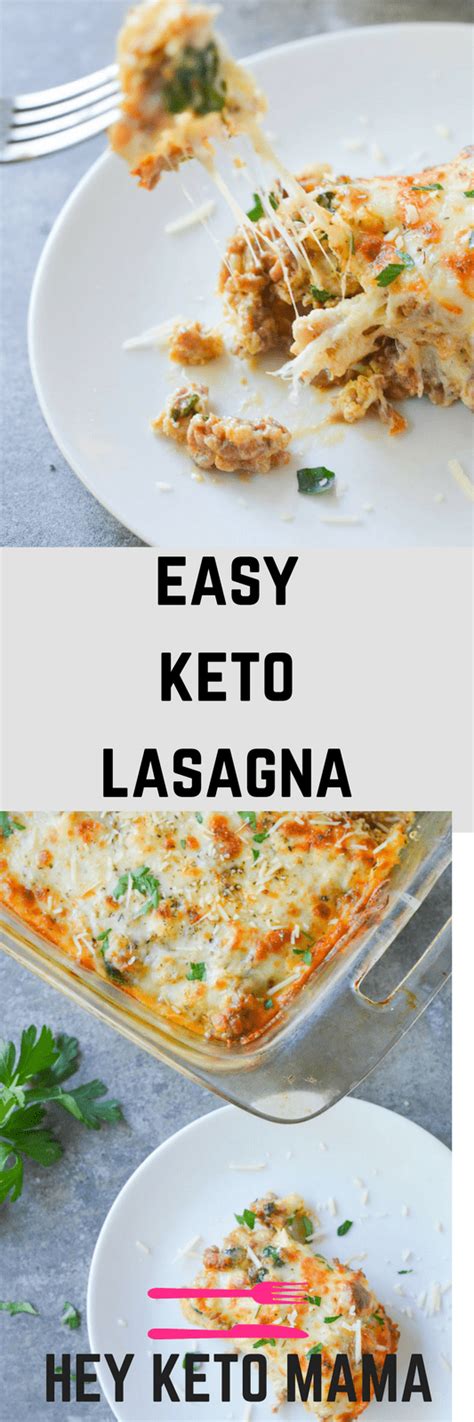 Easy Keto Lasagna   Hey Keto Mama