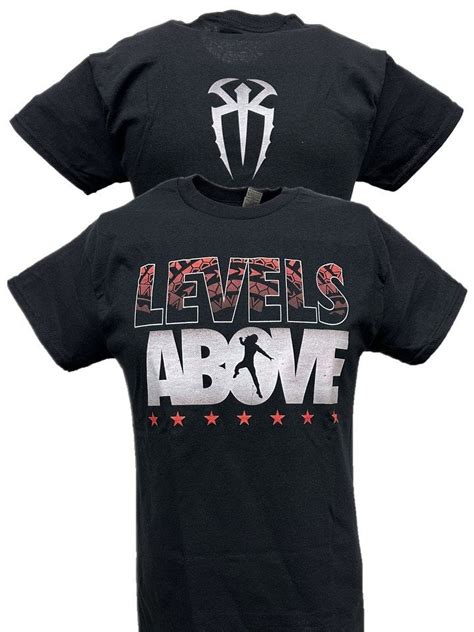 Roman Reigns Levels Above Black T-shirt - Walmart.com