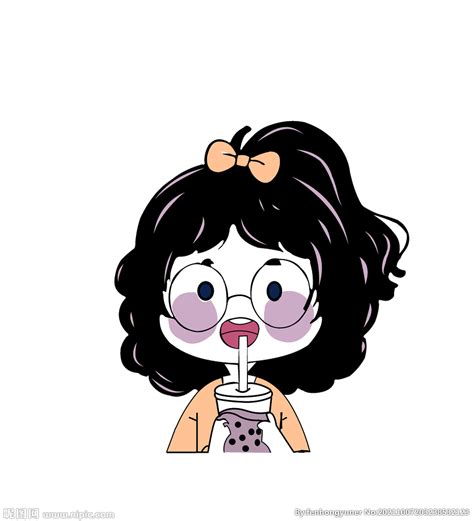 喝奶茶的小女孩高清图片下载-正版图片600703041-摄图网