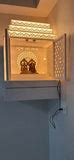 Wall-Mount Corian Mandir with Door | Satguru Creations