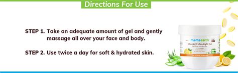 Mamaearth Vitamin C Ultra Light Gel Oil-Free Moisturizer For Face, Body ...