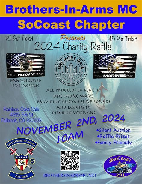 Brothers-In-Arms MC 2024 Charity Raffle for Veterans, Rainbow Oaks ...