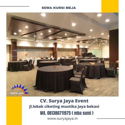 Sewa Kursi Meja Cover Hitam Event Patria Hotel Jakarta