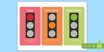 Red Amber and Green Cards -Traffic Lights - Primary Resource