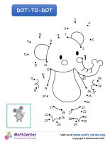 Elephant Dot To Dot to 40 | Coloring Activities | Math Center