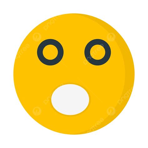 Surprise Emoji Open Mouth Shocked, Emoticon, Illustration, Vector PNG ...