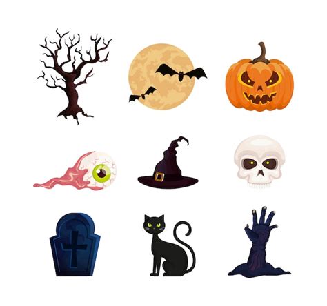 Halloween elements set | Free Vector