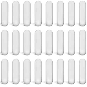 Weewooday 24 Pieces PTFE Magnetic Mixer Stirrer Bar, White Color ...
