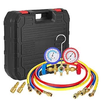 Flexzion Ac Refrigerant Manifold Gauges HVAC Air Conditioning Charging ...