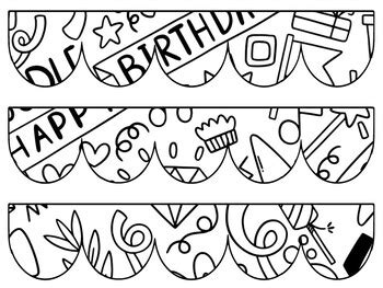 Birthday Bulletin Board Decor Kit, Birthday Letters school resource by ...