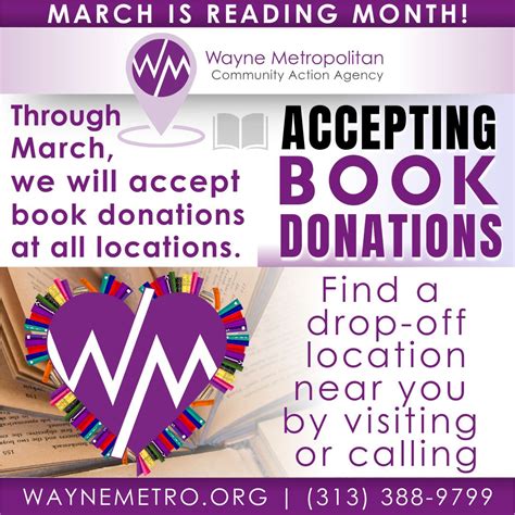Wayne Metro is collecting book donations all March long! Help us share the… | Wayne Metropolitan ...