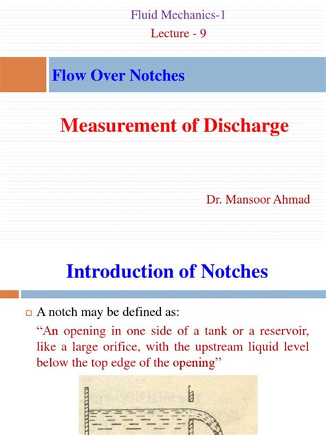 Image result for Flow Over Notches