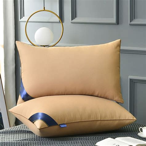 Bed Pillows Feather Velvet Pillow Soft Hotel-Grade Pillows for Sleeping ...