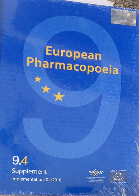 EUROPEAN PHARMACOPOEIA SUPPLIMENT 9.4 (ORIGINAL) – Naresh Books