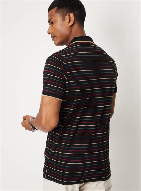 Buy Men Striped Slim Fit Polo Online at just Rs. 499.0 - 1000011362467 ...