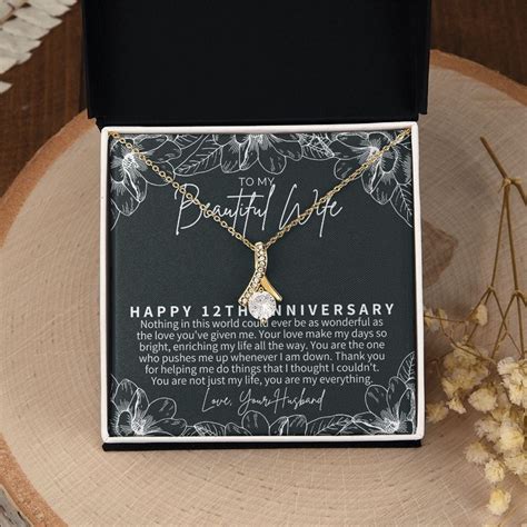 12 Year Anniversary Gift Ideas, 12th Anniversary Gift for Her, 12 Year ...