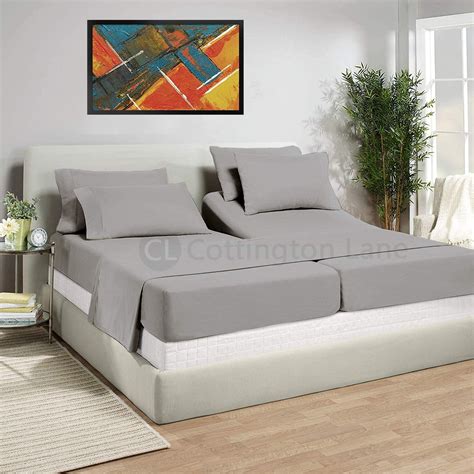 Amazon.com: Split California King Sheets Sets for Adjustable Beds 100% ...