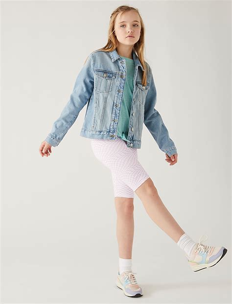 Buy Cotton Rich Checkerboard Cycling Shorts at Marks & Spencer