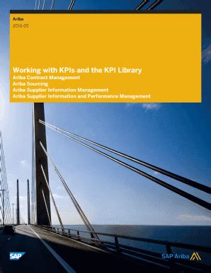 Fillable Online Working with KPIs and the KPI Library Fax Email Print ...