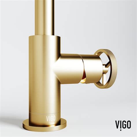 VIGO Cass Matte Brushed Gold Single Hole 1-Handle WaterSense Bathroom ...