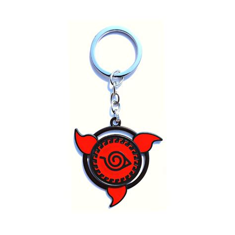 Narutoo Head Band Logo Leaf Village Symbol Rotating Metal Keychain Rock ...