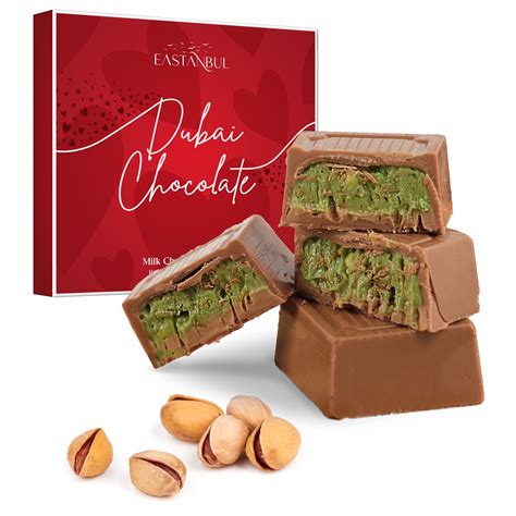 Eastanbul Premium Dubai Chocolate Bar Pistachio,Valentines Day Gifts,11 ...