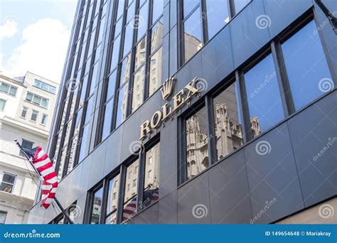 NEW YORK, USA - MAY 15, 2019: Rolex Building at the Corner of 5th ...