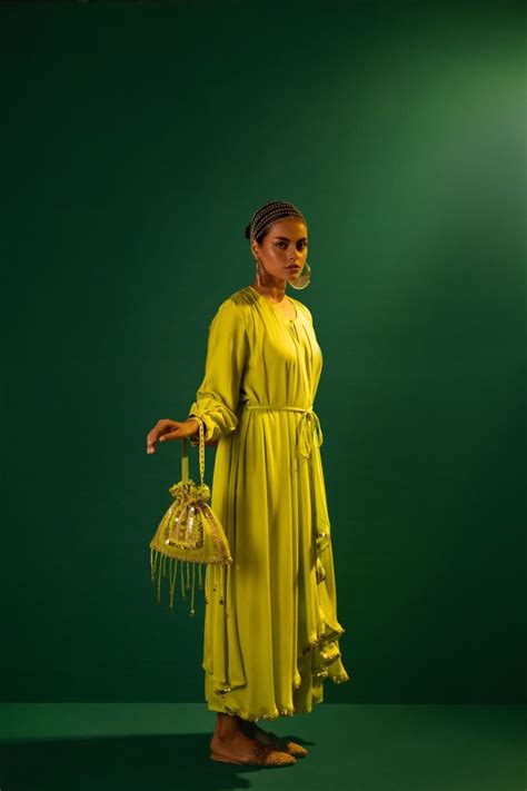Buy - Sasha neon kurta with oversized pants | Elan Store