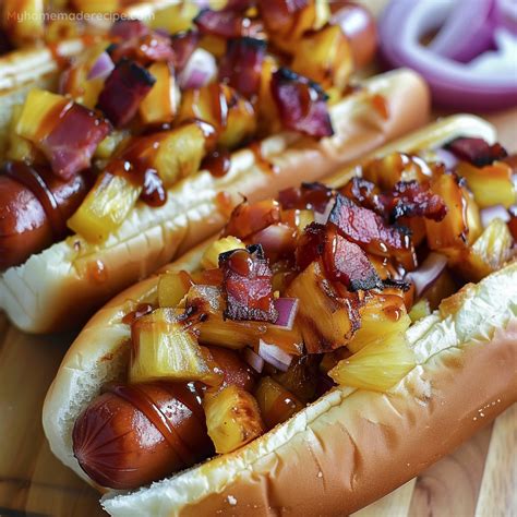 Delicious Hawaiian Hot Dog Recipe with Pineapple and Bacon - My ...