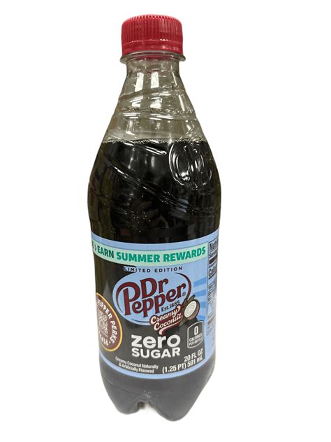 Dr. Pepper Creamy Coconut Zero Sugar Bottle 591ML