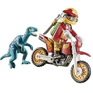 Buy PLAYMOBIL® Playmobil Motocross Bike with Raptor Building Set Online ...