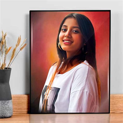 Digital Acrylic Oil Painting : Best Personalised Gift - love craft gift